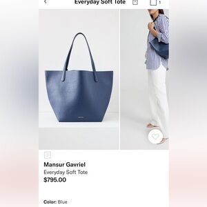 Mansur Gavriel everyday soft tote in blue